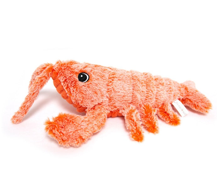 Pet Toys Electric Jumping Shrimp USB Charging Simulation Lobster Funny Cat Plush Pets Toy - BarkandMeow