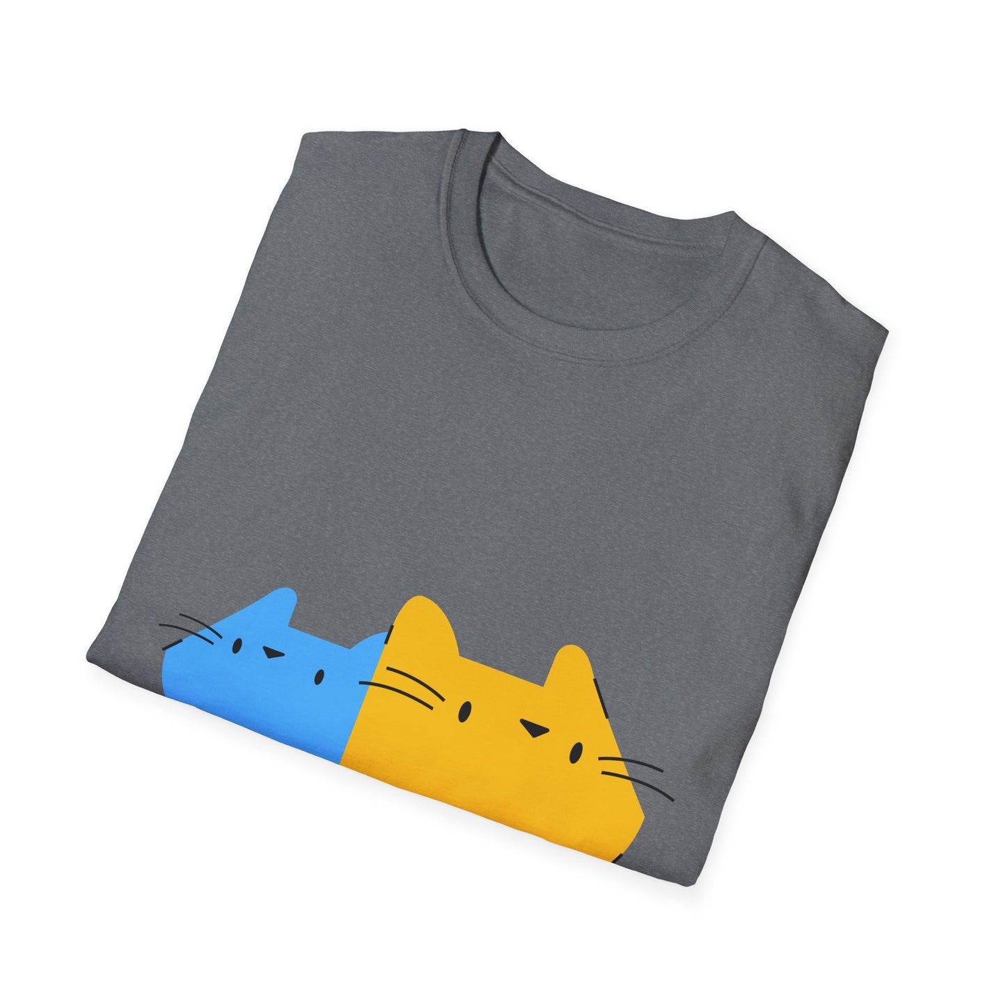 Playful Cat Graphic T-Shirt - Purrfect for Pet Lovers, Casual Wear, Birthday Gift, Cozy Comfort, Everyday Style - BarkandMeow