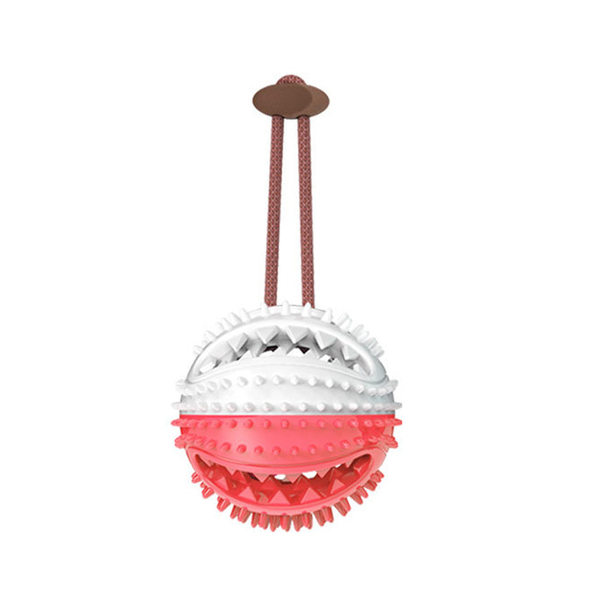 Dog Toys Silicon Suction Cup Tug Interactive Dog Ball Toy For Pet Chew Bite Tooth Cleaning Toothbrush Feeding Pet Supplies - BarkandMeow