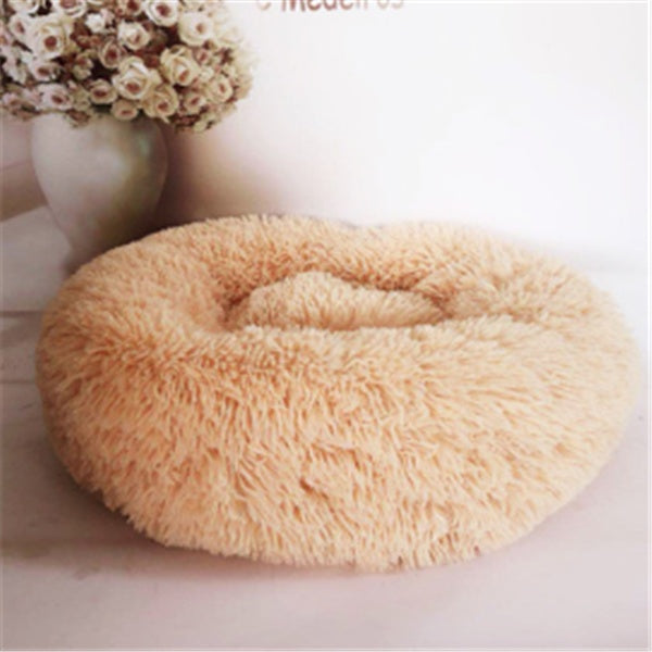 Round Long Hairy Autumn And Winter Nest Pad Cat Mattress - BarkandMeow