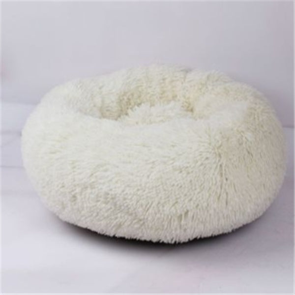 Round Long Hairy Autumn And Winter Nest Pad Cat Mattress - BarkandMeow