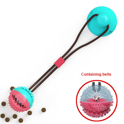 Dog Toys Silicon Suction Cup Tug Interactive Dog Ball Toy For Pet Chew Bite Tooth Cleaning Toothbrush Feeding Pet Supplies - BarkandMeow