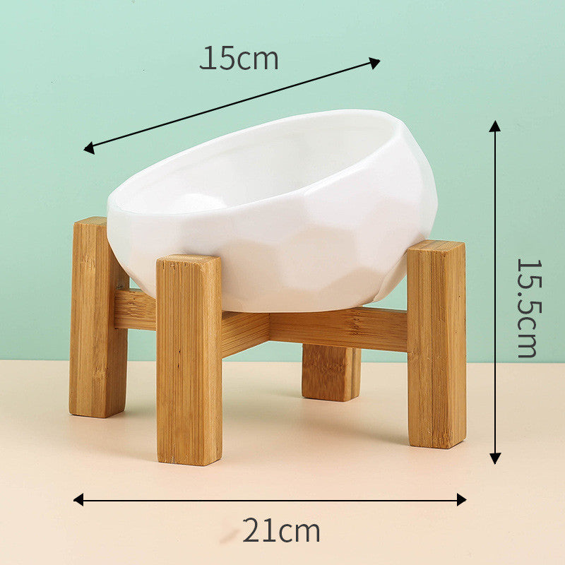 Ceramic Oblique Mouth Pet Bowl for Cats & Dogs - BarkandMeow