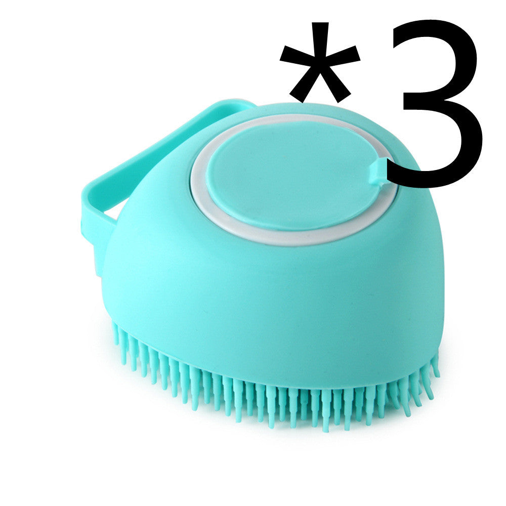 Silicone Dog Bath Massage Gloves Brush Pet Cat Bathroom Cleaning Tool Comb Brush For Dog Can Pour Shampoo Dog Grooming Supplies - BarkandMeow