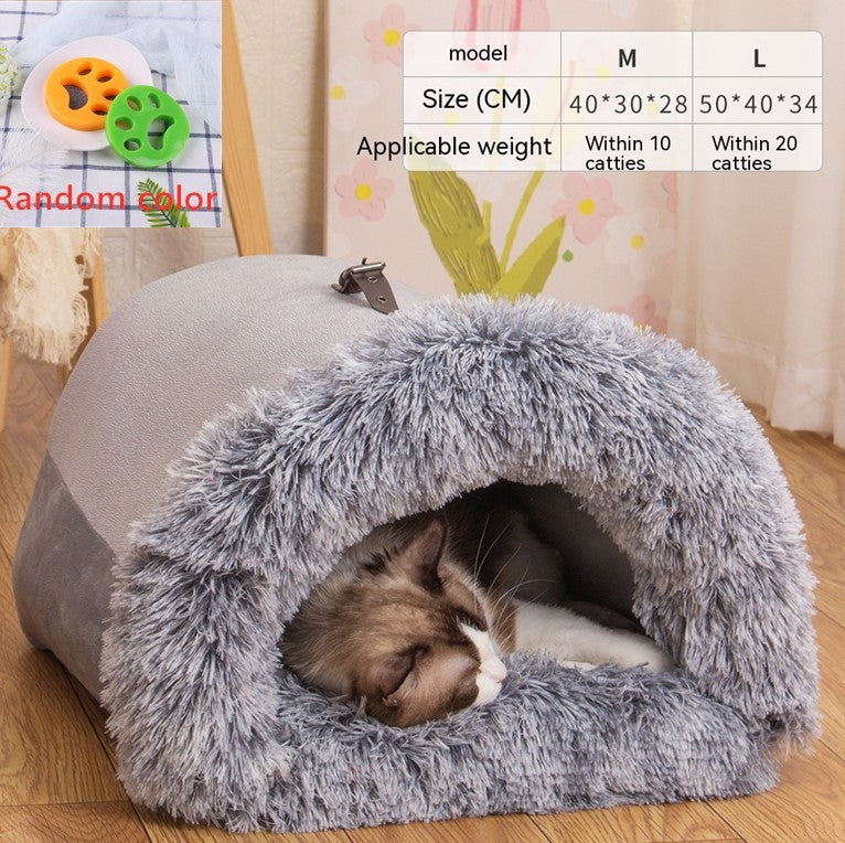 Portable Splice Pet Nest – Warm, Moisture-Proof Bed for Dogs & Cats - BarkandMeow