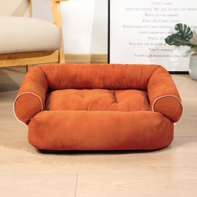 Dog & Cat Sofa Bed – Warm, Cozy Sleeping Bag Kennel with Cushion - BarkandMeow
