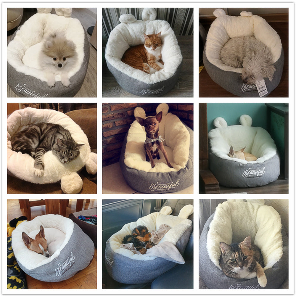 Pet Dog Bed Warming Soft Sleeping Bag Cushion Puppy Kennel - BarkandMeow