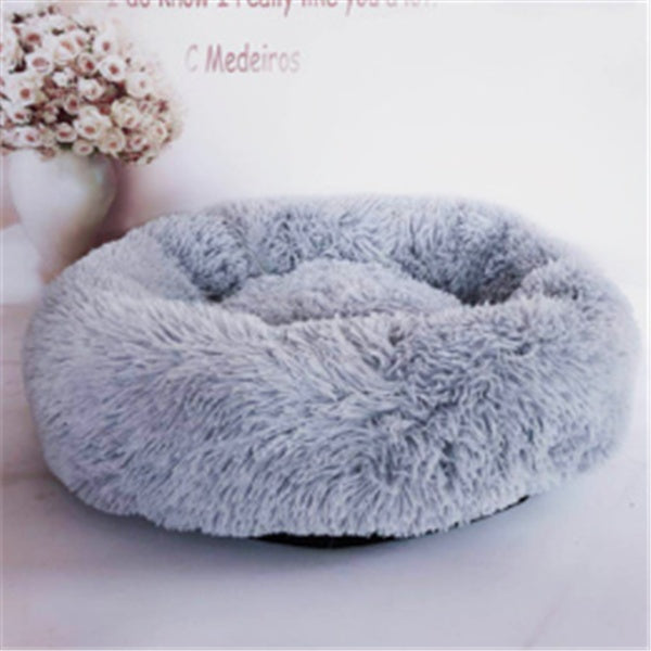 Round Long Hairy Autumn And Winter Nest Pad Cat Mattress - BarkandMeow
