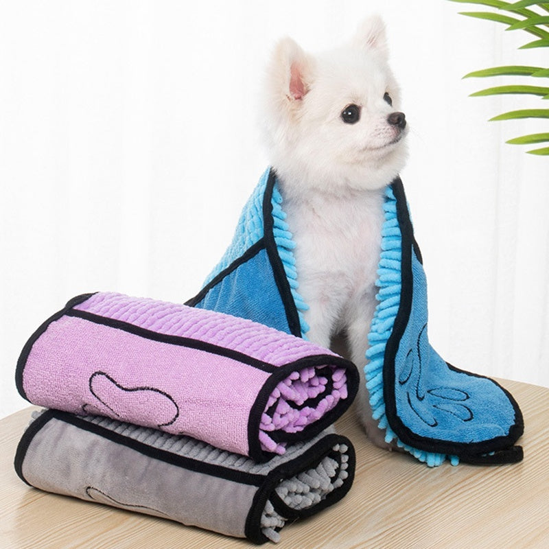 Dogs Cats Towels: Super Absorbent Dog Bathrobe Microfiber Bath Towels - BarkandMeow