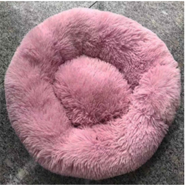 Round Long Hairy Autumn And Winter Nest Pad Cat Mattress - BarkandMeow