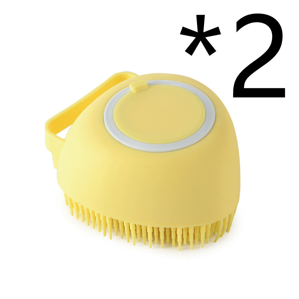 Silicone Dog Bath Massage Gloves Brush Pet Cat Bathroom Cleaning Tool Comb Brush For Dog Can Pour Shampoo Dog Grooming Supplies - BarkandMeow