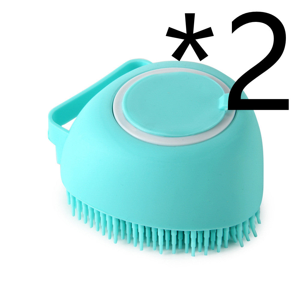 Silicone Dog Bath Massage Gloves Brush Pet Cat Bathroom Cleaning Tool Comb Brush For Dog Can Pour Shampoo Dog Grooming Supplies - BarkandMeow