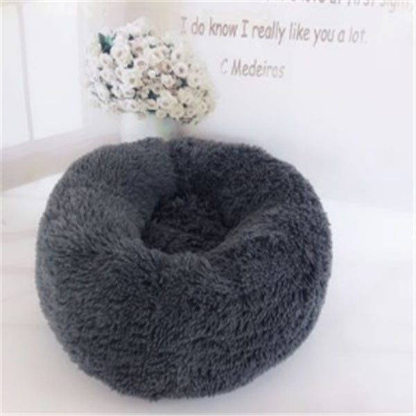 Round Long Hairy Autumn And Winter Nest Pad Cat Mattress - BarkandMeow