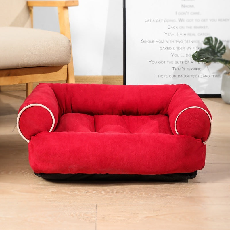 Dog & Cat Sofa Bed – Warm, Cozy Sleeping Bag Kennel with Cushion - BarkandMeow