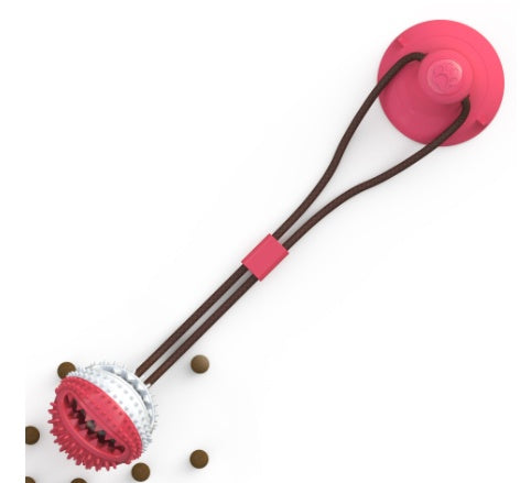 Dog Toys Silicon Suction Cup Tug Interactive Dog Ball Toy For Pet Chew Bite Tooth Cleaning Toothbrush Feeding Pet Supplies - BarkandMeow