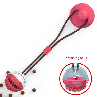 Dog Toys Silicon Suction Cup Tug Interactive Dog Ball Toy For Pet Chew Bite Tooth Cleaning Toothbrush Feeding Pet Supplies - BarkandMeow