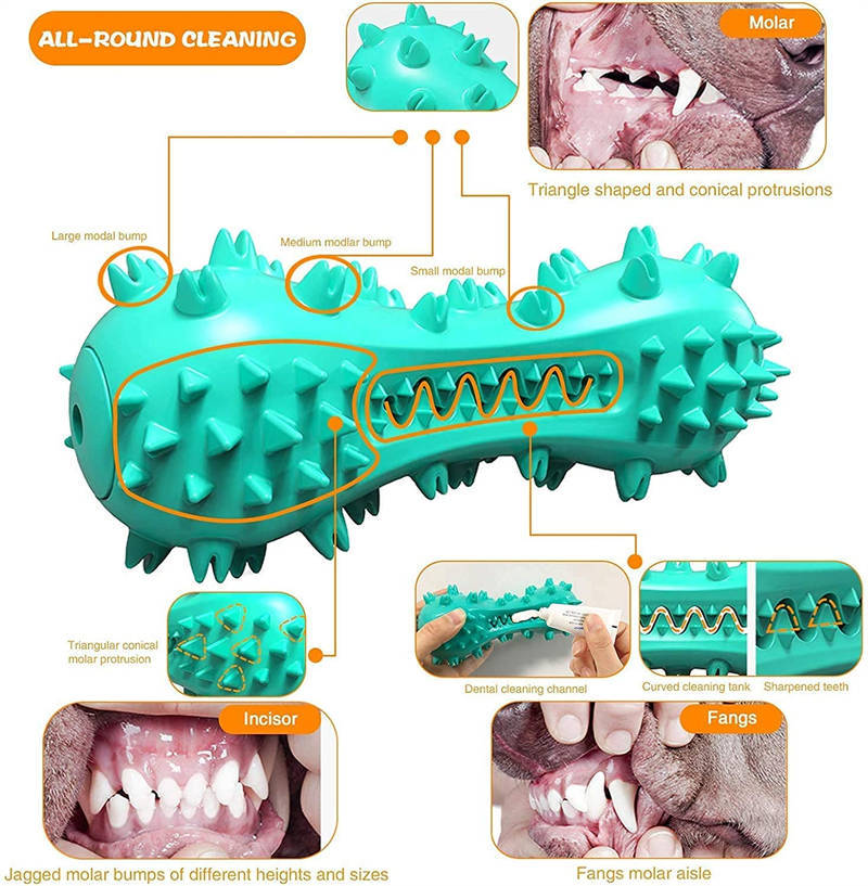 Pet Dog Cleaning Chew Toys For Aggressive Dogs Rubber Molar Stick Dog Oral Teeth - BarkandMeow
