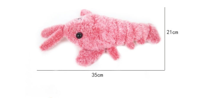 Pet Toys Electric Jumping Shrimp USB Charging Simulation Lobster Funny Cat Plush Pets Toy - BarkandMeow