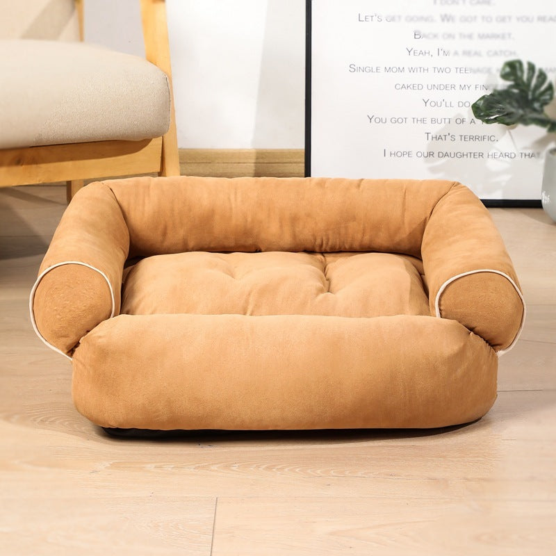 Dog & Cat Sofa Bed – Warm, Cozy Sleeping Bag Kennel with Cushion - BarkandMeow