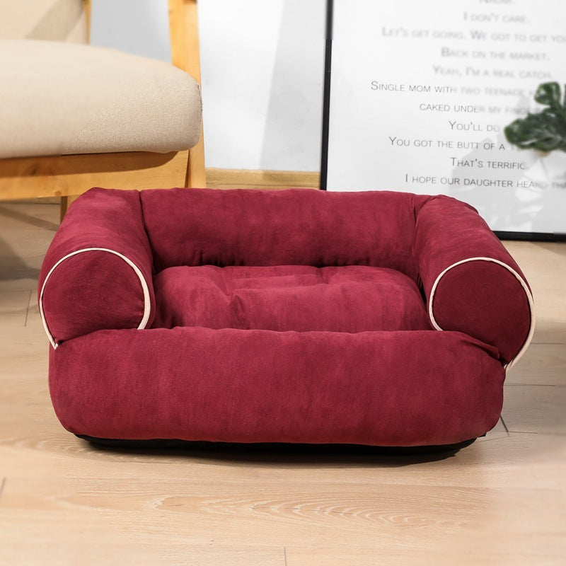 Dog & Cat Sofa Bed – Warm, Cozy Sleeping Bag Kennel with Cushion - BarkandMeow