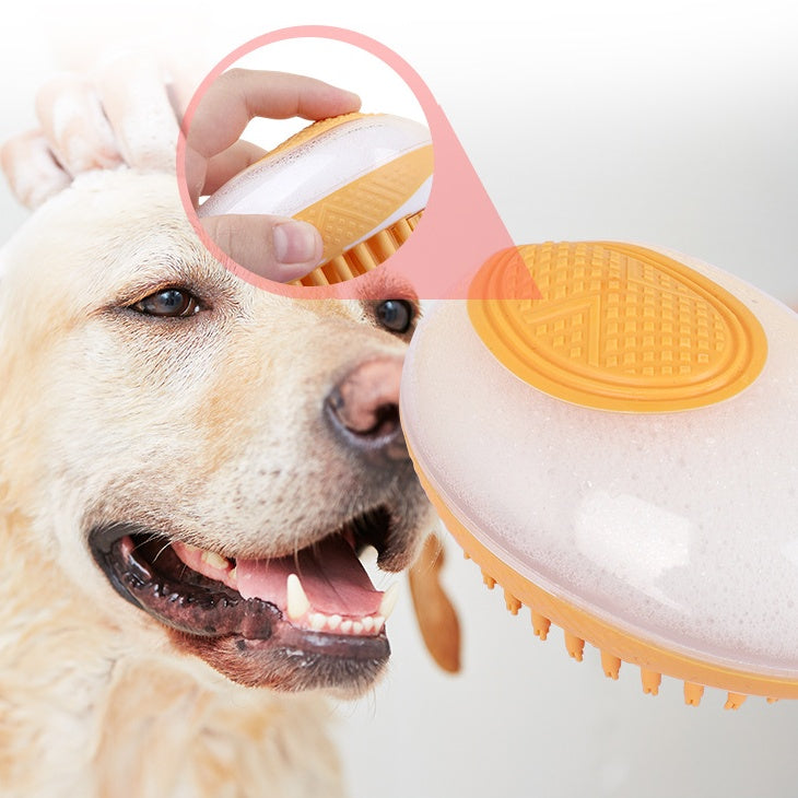 Dog Cat Bath Brush 2-in-1 Pet SPA Massage Comb Soft Silicone Pets Shower Hair Grooming Cmob Dog Cleaning Tool Pet Products - BarkandMeow