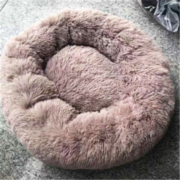 Round Long Hairy Autumn And Winter Nest Pad Cat Mattress - BarkandMeow