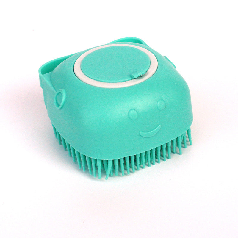 Silicone Dog Bath Massage Gloves Brush Pet Cat Bathroom Cleaning Tool Comb Brush For Dog Can Pour Shampoo Dog Grooming Supplies - BarkandMeow