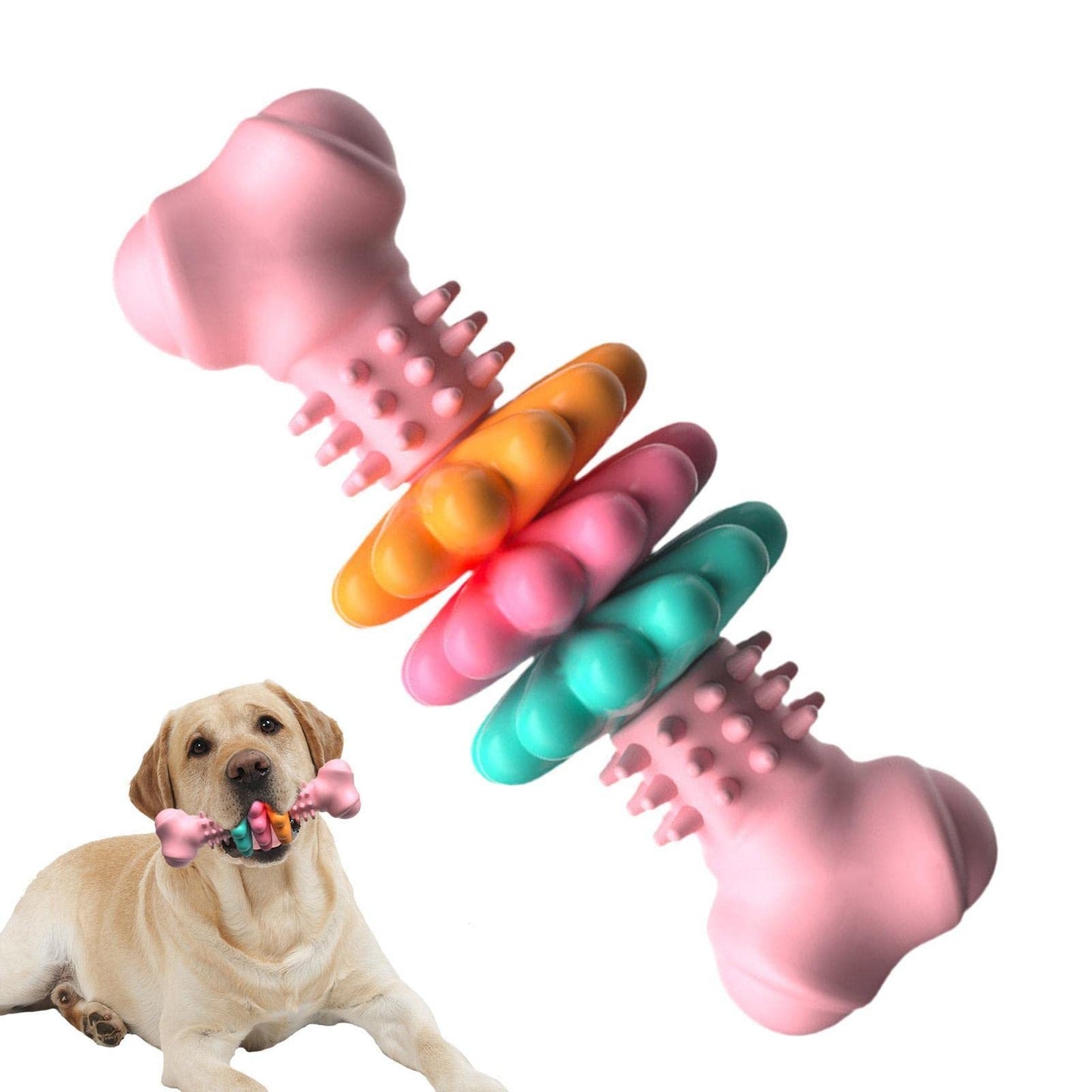 Dog Chew Toy Dog Bone Type Dogs Teeth Cleaning Toys Indestructible TPR Bone Chewing Bite Resistant Teething Toys Pet Products - BarkandMeow