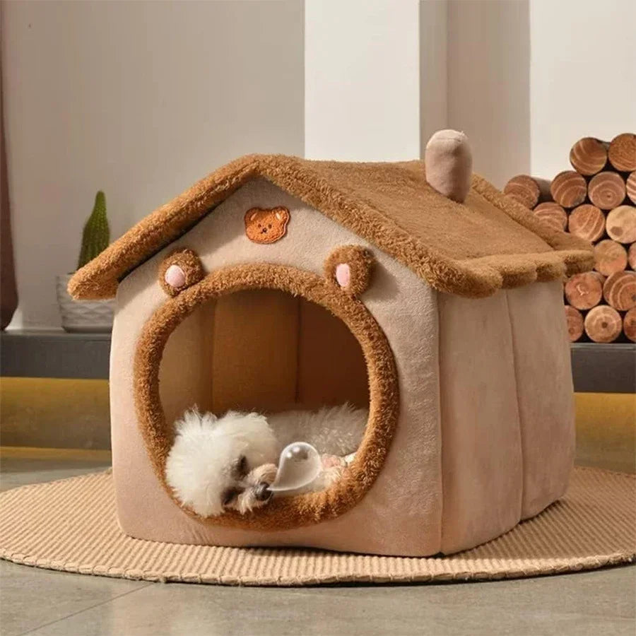 Foldable Washable Pet Bed for Small & Medium Cats and Puppies - BarkandMeow