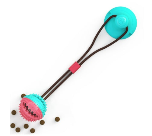 Dog Toys Silicon Suction Cup Tug Interactive Dog Ball Toy For Pet Chew Bite Tooth Cleaning Toothbrush Feeding Pet Supplies - BarkandMeow
