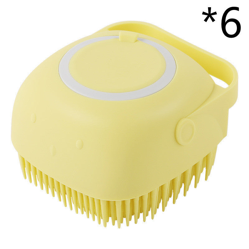 Silicone Dog Bath Massage Gloves Brush Pet Cat Bathroom Cleaning Tool Comb Brush For Dog Can Pour Shampoo Dog Grooming Supplies - BarkandMeow