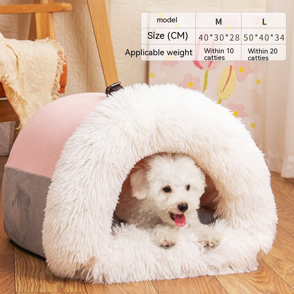 Portable Splice Pet Nest – Warm, Moisture-Proof Bed for Dogs & Cats - BarkandMeow