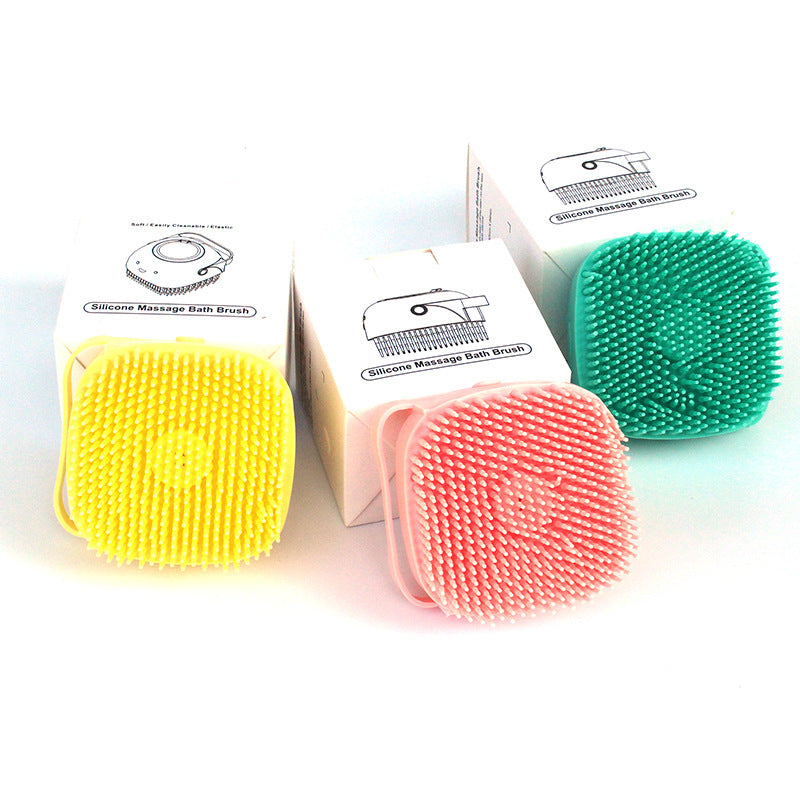 Silicone Dog Bath Massage Gloves Brush Pet Cat Bathroom Cleaning Tool Comb Brush For Dog Can Pour Shampoo Dog Grooming Supplies - BarkandMeow