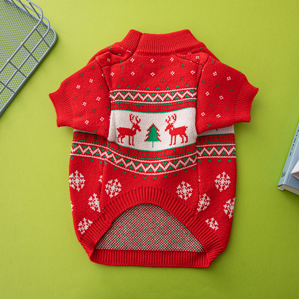 Christmas Tree Elk Christmas Dog Sweater - BarkandMeow