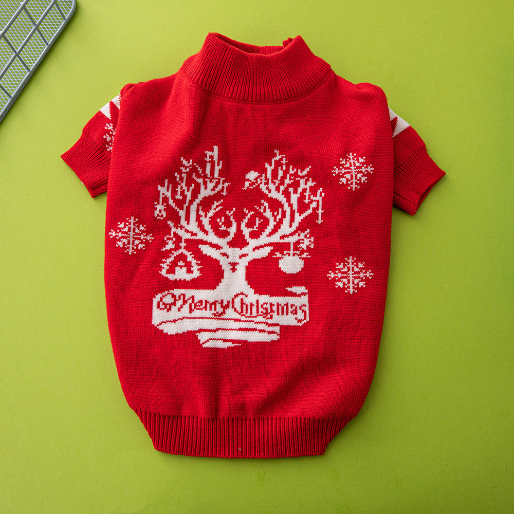 Christmas Tree Elk Christmas Dog Sweater - BarkandMeow