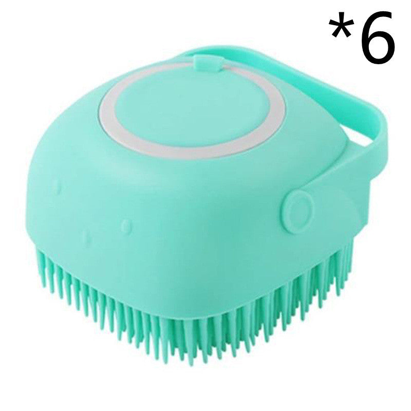 Silicone Dog Bath Massage Gloves Brush Pet Cat Bathroom Cleaning Tool Comb Brush For Dog Can Pour Shampoo Dog Grooming Supplies - BarkandMeow