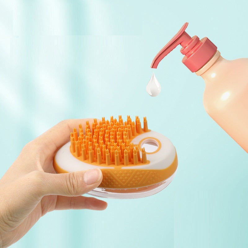 Dog Cat Bath Brush 2-in-1 Pet SPA Massage Comb Soft Silicone Pets Shower Hair Grooming Cmob Dog Cleaning Tool Pet Products - BarkandMeow