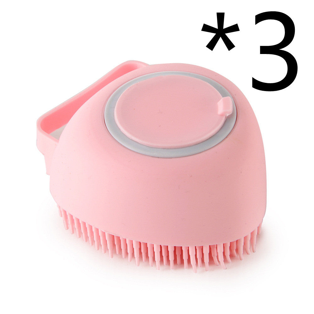 Silicone Dog Bath Massage Gloves Brush Pet Cat Bathroom Cleaning Tool Comb Brush For Dog Can Pour Shampoo Dog Grooming Supplies - BarkandMeow