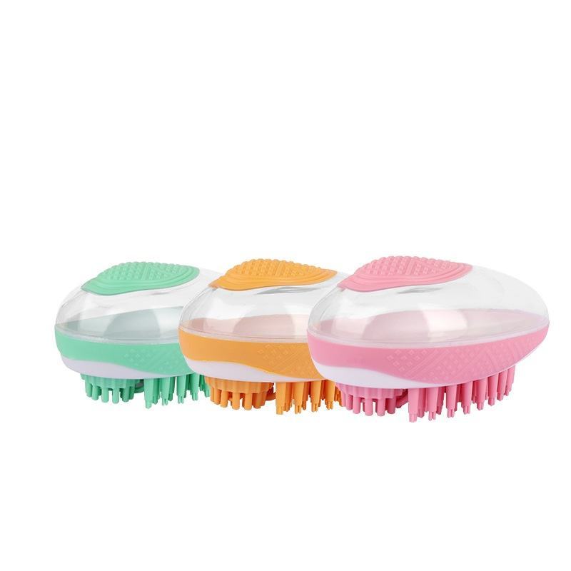 Dog Cat Bath Brush 2-in-1 Pet SPA Massage Comb Soft Silicone Pets Shower Hair Grooming Cmob Dog Cleaning Tool Pet Products - BarkandMeow