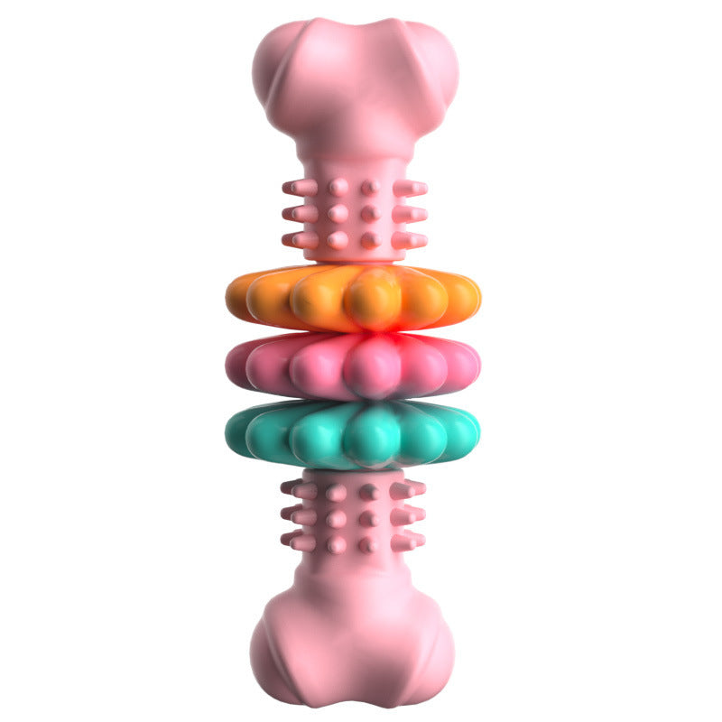 Dog Chew Toy Dog Bone Type Dogs Teeth Cleaning Toys Indestructible TPR Bone Chewing Bite Resistant Teething Toys Pet Products - BarkandMeow