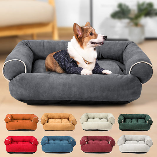 Dog & Cat Sofa Bed – Warm, Cozy Sleeping Bag Kennel with Cushion - BarkandMeow