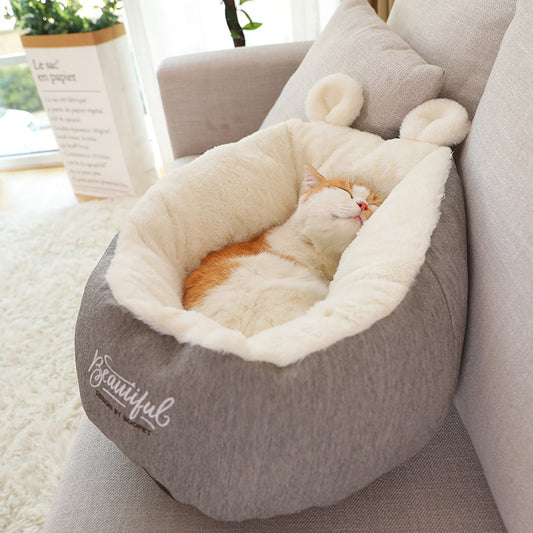 Pet Dog Bed Warming Soft Sleeping Bag Cushion Puppy Kennel - BarkandMeow