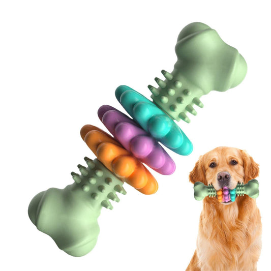 Dog Chew Toy Dog Bone Type  Dogs Teeth Cleaning Toys Indestructible TPR Bone Chewing Bite Resistant Teething Toys  Pet Products - BarkandMeow