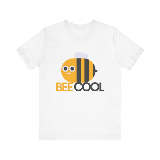 Bee Cool T-Shirt, Unisex Jersey Tee, Fun Summer Tee, Gift for Bee Lovers, Cute Bee Graphic Tee, Casual Wear - BarkandMeow