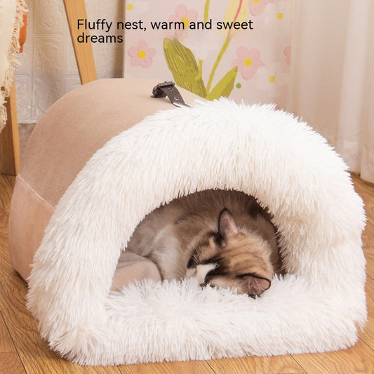 Portable Splice Pet Nest – Warm, Moisture-Proof Bed for Dogs & Cats - BarkandMeow