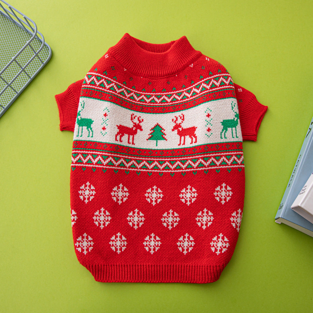 Christmas Tree Elk Christmas Dog Sweater - BarkandMeow