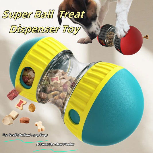 Pet Dog Treat Dispenser Toy For Small Medium Large Dogs Interactive Leaking Food Toy Adjustable Slow Feeder Training Beagle Cat - BarkandMeow