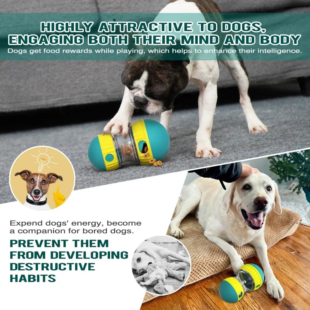Pet Dog Treat Dispenser Toy For Small Medium Large Dogs Interactive Leaking Food Toy Adjustable Slow Feeder Training Beagle Cat - BarkandMeow