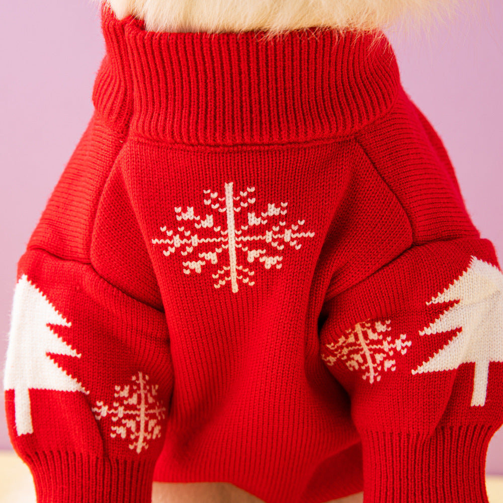 Christmas Tree Elk Christmas Dog Sweater - BarkandMeow