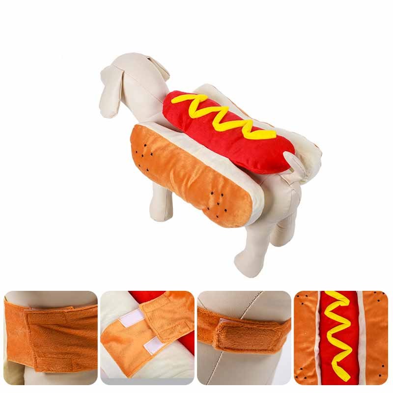 Funny Halloween Costumes For Dogs Puppy Pet Clothing Hot Dog Design Dog Clothes Pet Apparel Dressing Up Cat Party Costume Suit - BarkandMeow